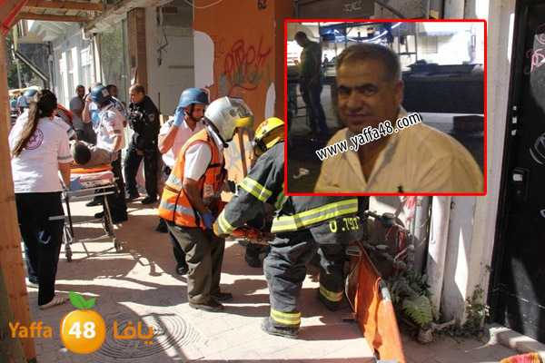 بالفيديو: مصرع عامل من أم الفحم واصابة آخرين بانهيار مبنى في شارع هرتسل قرب يافا